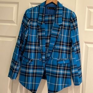 New York & Company Plaid Double Breasted Jacket and Ankle Pant